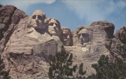 Mt. Rushmore National Memorial, South Dakota Postcard