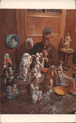 SKILLED artisan making famous Hakata dolls Postcard