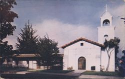 Mission Santa Cruz - New Structure on Original Site Postcard