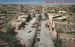 Border Fence Nogales, Sonora, Mexico from US Side Postcard