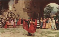 Santa Barbara Fiesta Dancers, Old California Festival Postcard