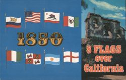 8 Flags Over California, Mission San Miguel Arcangel Postcard