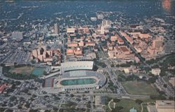 Aerial View University of Texas Campus, Austin, TX Postcard