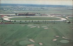 Aurora Downs Race Track & Golf Course Aerial View Postcard