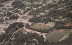 Aerial View of Memorial Stadium & McCormick Field, Asheville Postcard