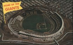Candlestick Park Home of the Giants Aerial View Postcard