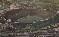 Aerial View Rose Bowl, New Year's Day Grid Classic Postcard