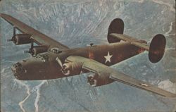 Liberator Bomber B-24 Heavy Bomber WWII Airplane Postcard