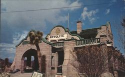 Rhyolite Railroad Depot, Welcome Arch Postcard