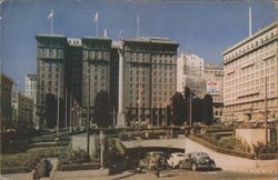 Union Square Garage & Park, St. Francis Hotel Postcard