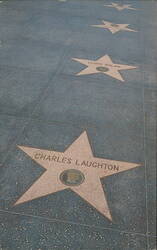 Hollywood Blvd. Walk of Fame Stars, Charles Laughton Postcard