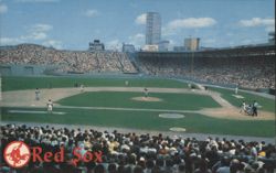 Boston MA Fenway Park Red Sox Baseball Chrome Postcard Postcard