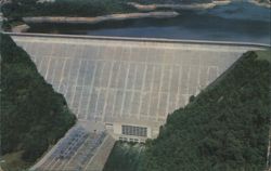 Fontana Dam and Power-House, Highest in Eastern US Postcard