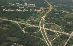 New York Thruway & Palisades Interstate Parkway Interchange Postcard