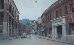 The Bank of Bisbee, Main Street toward Castle Rock Postcard