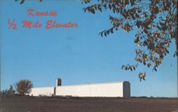 Kansas 1/2 Mile Grain Elevator, Hutchinson Postcard