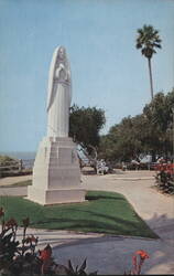 Statue of Saint Monica, Palisades Park, Santa Monica Postcard