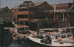 PIER II RESTAURANT Portsmouth Harbor Boats Postcard