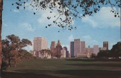 Houston Skyline from Sam Houston Park Postcard