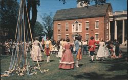 Delaware's Old State House, Dover Days Maypole Dance Postcard