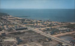 Beautiful Dewey Beach, Rehoboth Bay aerial view Postcard