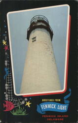 Fenwick Light, Fenwick Island, Delaware Postcard