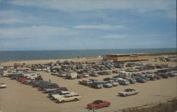 Indian River Inlet, DE - Beach Parking Lot & Ocean View Postcard