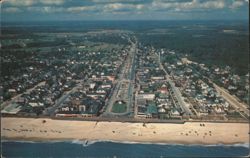 Rehoboth Beach DE Aerial View, Delaware's Finest Summer Resort Postcard