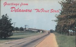 Delaware "The First State" - Du Pont Highway, St. Georges Postcard