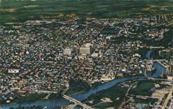 Aerial View of Wilmington, DE Postcard