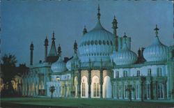 Royal Pavilion by Night, Brighton Postcard