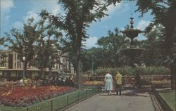 Old Steine Gardens and Fountain, Brighton Postcard
