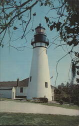 Lighthouse, U.S. Coast Guard Station Postcard