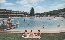 Cutty's Campground Swimming Pool & Resort Activities Postcard