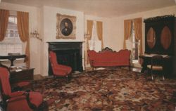 Ironmaster's Mansion Parlor, Hopewell Village, PA Postcard