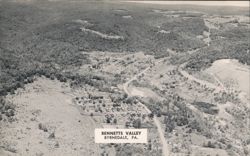 Aerial View, Bennetts Valley, Byrnedale, PA Postcard