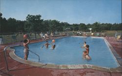 Nan-Ro Cottages Swimming Pool, A Family Resort, Poconos Postcard