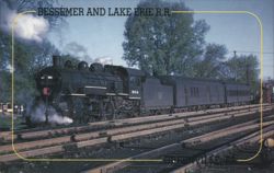 Bessemer and Lake Erie Railroad Pacific Locomotive #904 Postcard