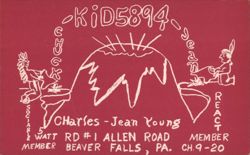 KID5894 CHUCK JEAN Charles-Jean Young CB Radio Card Postcard