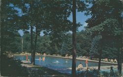 Swimming Pool, Buck Hill Falls, Pocono Mountains Postcard