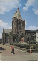 Stone Ivy-Covered Saint Peter's Episcopal Church, Butler, PA Postcard