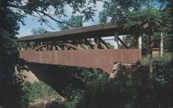 Covered Bridge, Luthers Mills, PA Postcard