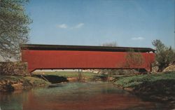 The Old Covered Bridge, Paradise, Pennsylvania Postcard