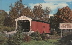 The Willows Covered Bridge, Lancaster, PA Postcard