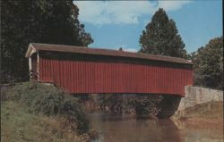 Johnson's Mill Bridge, Penna. Dutch Country Postcard