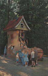 Old Lady in the Shoe, Story Book Forest, Ligonier, PA Postcard