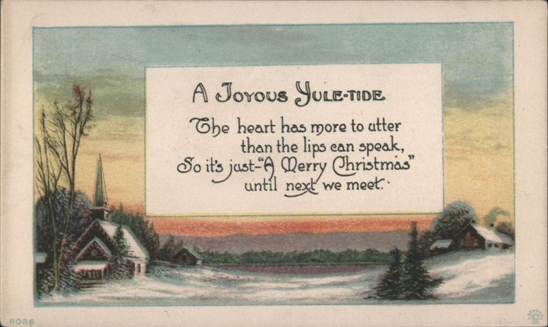 Snowy Village Christmas Greeting: A Joyous Yule-tide