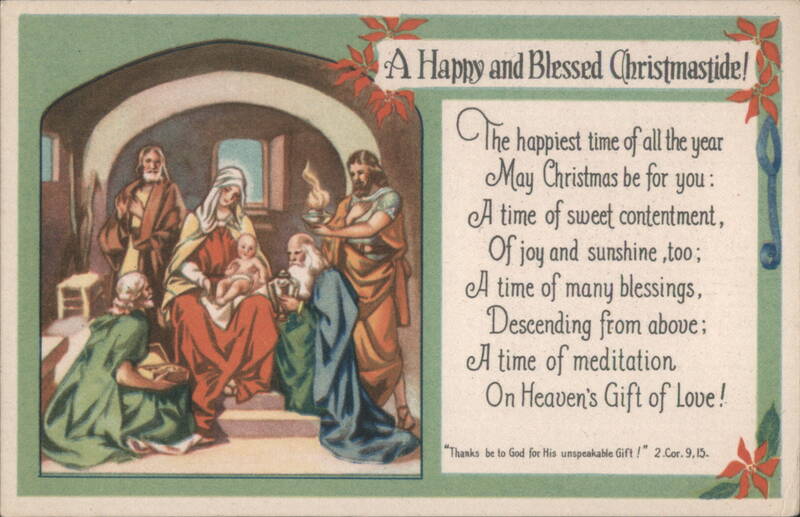 A Happy and Blessed Christmastide! Religious Nativity Scene