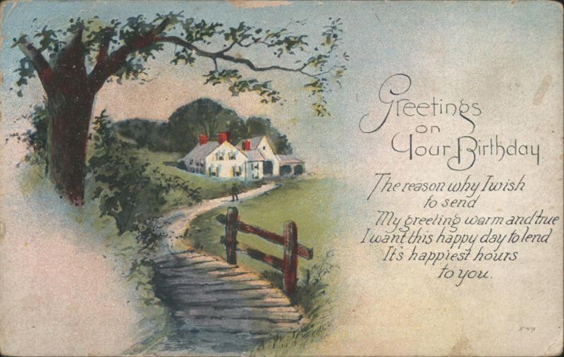 Birthday Greetings, Scenic Path to Houses, MAC Artist