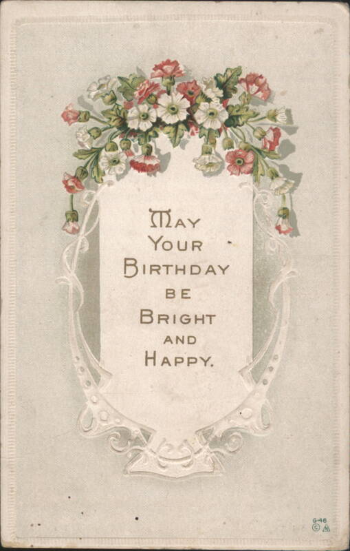 Floral Birthday Greeting: May Your Birthday Be Bright and Happy